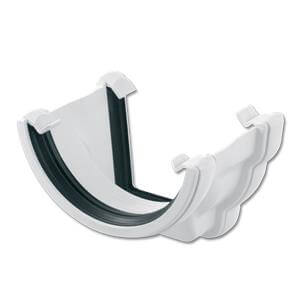 FloPlast PVC Half Round to PVC Ogee Left Hand Gutter Adaptor - White