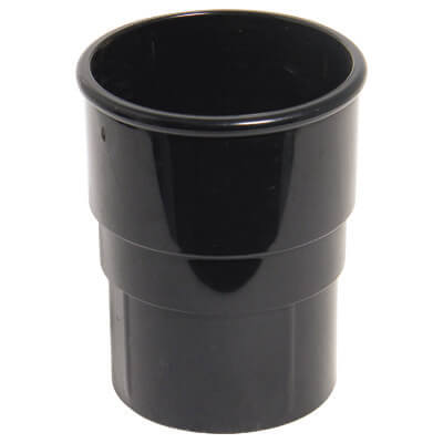 FloPlast Mini Gutter Downpipe Socket - 50mm Black