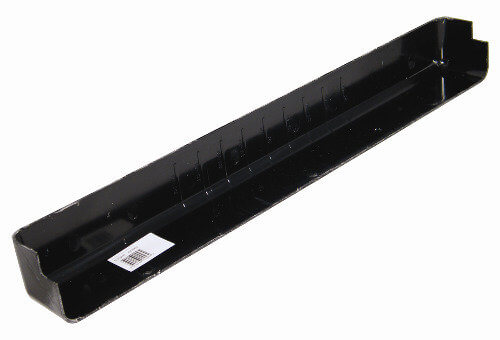 FloPlast Fascia Double End Corner Trim - 500mm x 35mm Black Ash Woodgrain