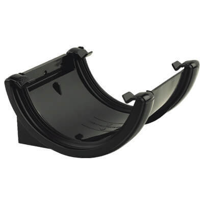 FloPlast Half Round Gutter Union Bracket - 112mm Black