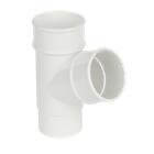 FloPlast Round Downpipe Branch - 112 Degree x 68mm White