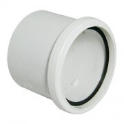FloPlast Ring Seal Soil Coupling Single Socket - 110mm White