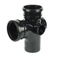 FloPlast Ring Seal Soil Access Branch - 92.5 Degree x 110mm Black