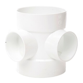 FloPlast Solvent Weld Soil Short Boss Pipe - 110mm White