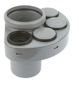 FloPlast Ring Seal Soil Manifold - 110mm Grey