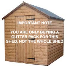 FloPlast Mini Gutter Shed Pack Apex Style Roof - 8 x 6 Brown