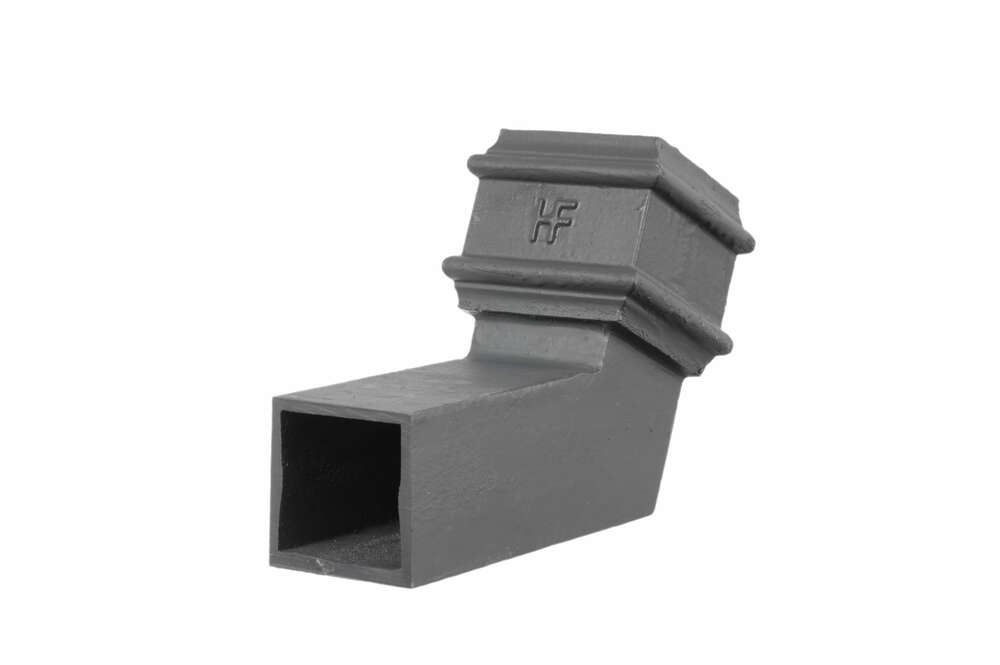 Cast Iron Square Downpipe Bend - 112.5 Degree x 75mm Primed