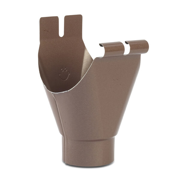 Steel Gutter Running Outlet - 135mm Copper Effect