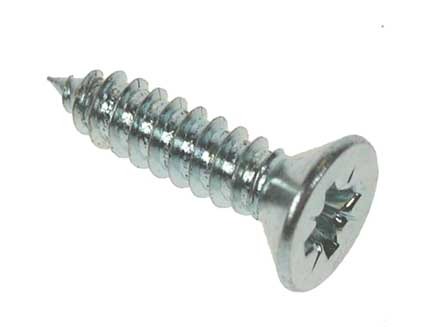 No10 x 1 1/4andquot; - Self Tapping Screw Pozidrive Countersunk AB DIN 7982 - BZP - Bag of 25