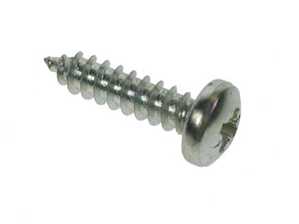 No10 x 1andquot;- Self Tapping Screw Pozidrive Pan AB DIN 7981 - BZP - Bag of 50