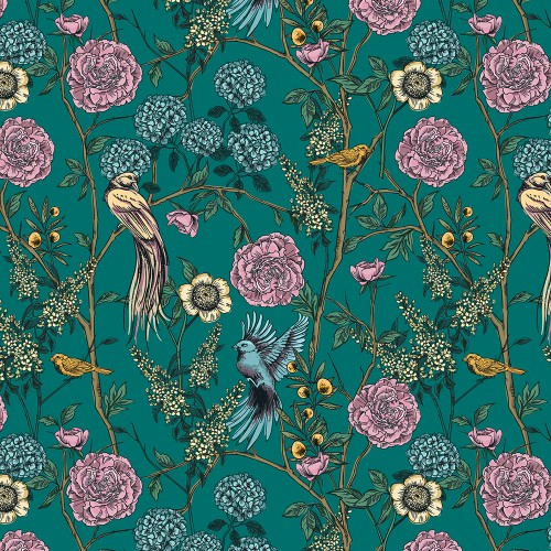 Acrylic Wall Panel - 1200mm x 2400mm x 4mm Vintage Birds