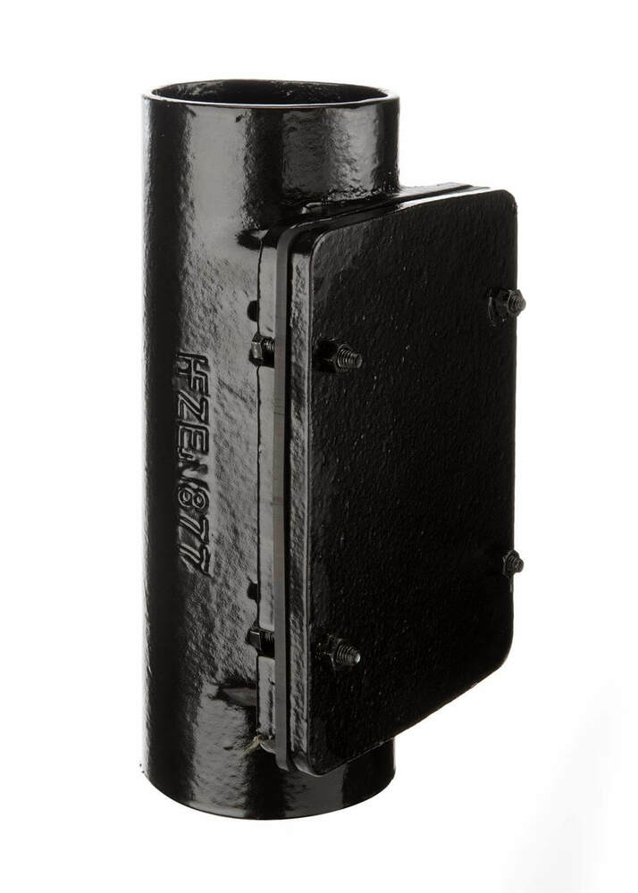 Push Fit Cast Iron Soil Rectangular Access Pipe - 100mm