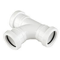 FloPlast Push Fit Waste Tee - 32mm White