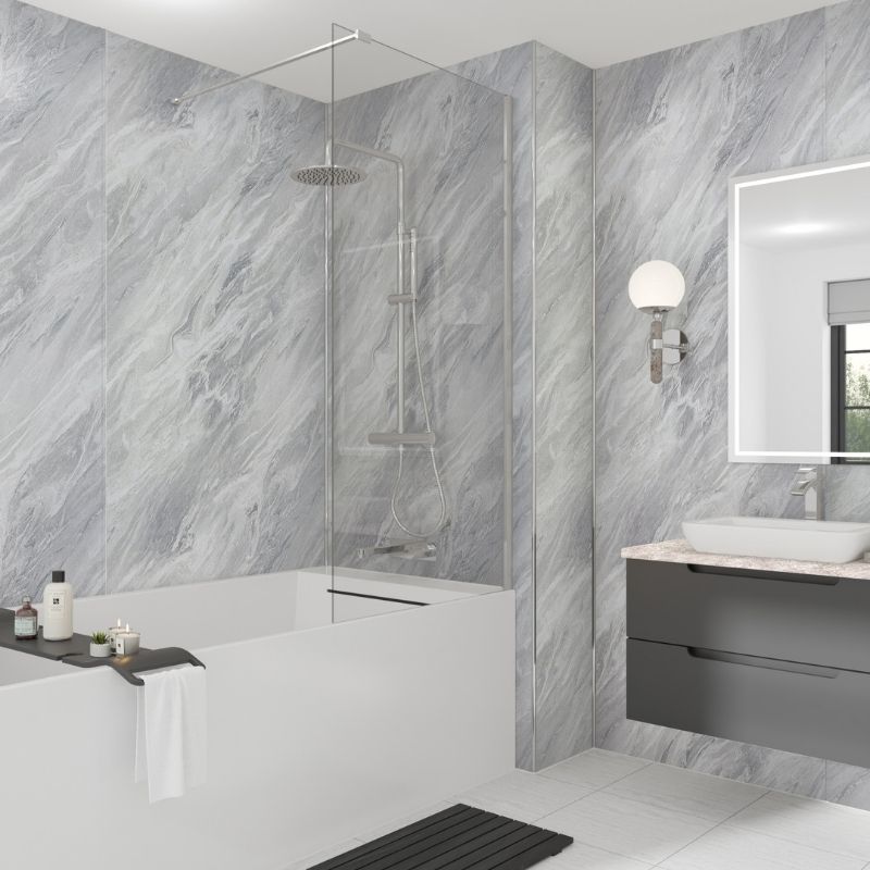 Laminate Wall Panel Square Edge - 1210mm x 2420mm x 11mm Brera Marble