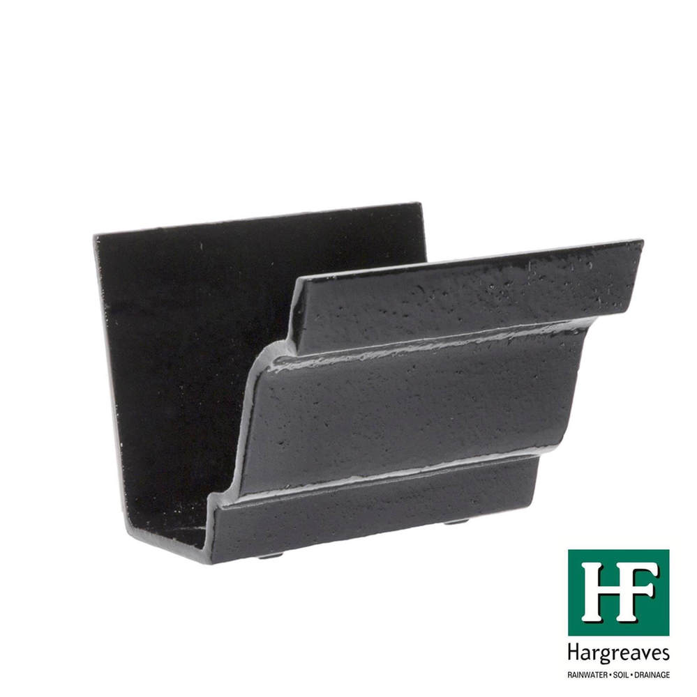 Cast Iron Moulded Ogee Gutter Union - 100mm Black