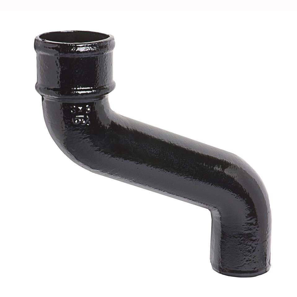 Hargreaves Premier Black Cast Iron Round Downpipe Offset - 230Mm Projection 75Mm