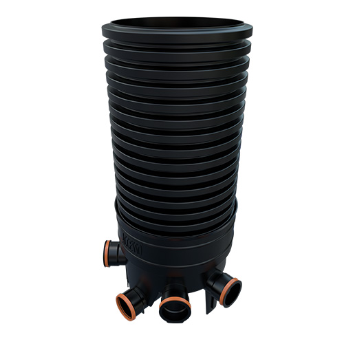 Inspection Chamber Set - 450mm Diameter x 960mm Depth with 110mm Channel andamp; 110mm Inlets