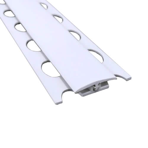 AM Clad PVC Hygiene Cladding Two Part Vinyl Floor Trim - 3mtr White