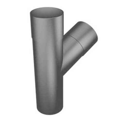 Arp Anthracite/Grey Aluminium Round Swaged Downpipe Single Branch - 112.5 Degree X 76Mm Ppc Finish (7016 Matt)