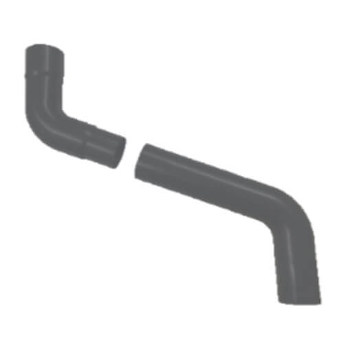 Aluminium Round Swaged Downpipe 2 Part Swan Neck - 63mm to 400mm PPC Finish Anthracite Grey (7016 Matt)