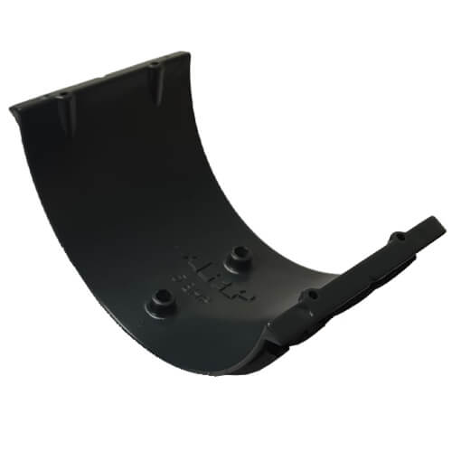 Aluminium Beaded Half Round Gutter Union - 125mm PPC Finish Anthracite Grey