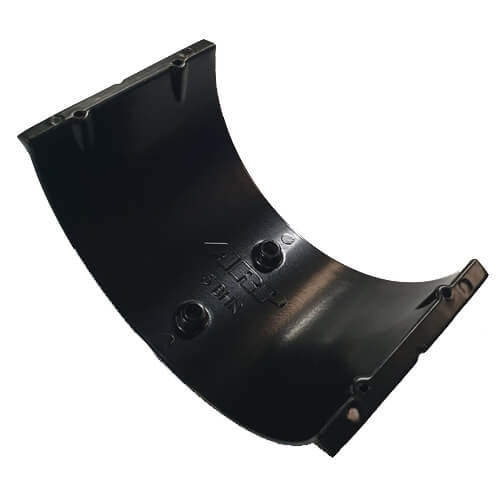 Aluminium Beaded Half Round Gutter Union - 114mm PPC Finish Black