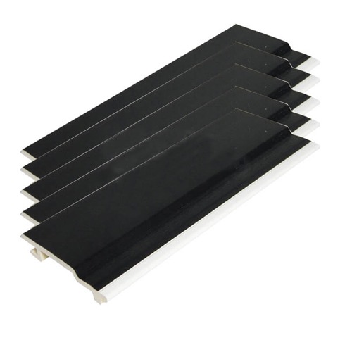 FloPlast V Joint Cladding - 100mm x 5mtr Black Ash Woodgrain - Pack of 5