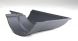 Cast Iron Beaded Half Round Gutter Left Hand Angle - 90 Degree x 125mm Primed