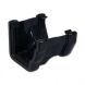 FloPlast Square to Ogee Right Hand Gutter Adaptor - Black