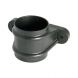 FloPlast Round Downpipe Socket with Fixing Lugs - 68mm Cast Iron Effect