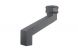 Cast Iron Rectangular Downpipe - 380mm Front Projection 100mm x 75mm Primed