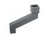 Cast Iron Square Downpipe Offset - 457mm Projection 75mm Primed