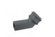 Cast Iron Square Downpipe Bend - 135 Degree x 100mm Primed