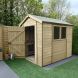 Tongue & Groove Pressure Treated Apex Shed - 8' x 6'