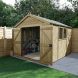 Tongue & Groove Pressure Treated Apex Shed - Double Door - 10' x 8'