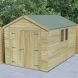 Tongue & Groove Pressure Treated Apex Shed - Double Door - 12' x 8'