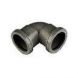 Push Fit Waste Bend Knuckle - 90 Degree x 32mm Grey