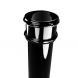 Cast Iron Round Non-Eared Downpipe - Socket On One End - 75mm x 1829mm Black