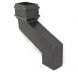 Cast Iron Square Downpipe Offset - 457mm Projection 75mm Black