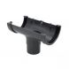 Mini Gutter Running Outlet - 76mm Anthracite Grey