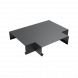 Aluminium Coping T Junction for 241-300mm Wall - 360mm Anthracite Grey