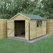 Forest Garden Tongue & Groove Apex Shed - Double Door - 12' x 8'