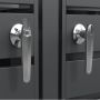 Ecoscape Triple Bin Store with Lid - 2000mm x 800mm x 1160mm Charcoal