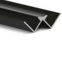 Guardian Internal Cladding Aluminium Internal Corner - 2400mm Black - For 10mm Bathroom/Shower/Kitchen/Ceiling Panels