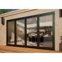 Aluminium Bifold Door Part Q Compliant - 3600mm Anthracite Grey - 3 Left 1 Right