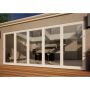 Aluminium Bifold Door Part Q Compliant - 4800mm White - 5 Right