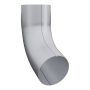 Lindab Aluminium Pipe Bend with Socket 70 - 75mm Silver Metallic