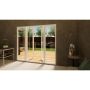 Aluminium French Door - 1200mm White Open Out - 2x 600mm Sidescreens