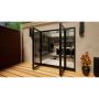 Aluminium French Door - 1500mm Anthracite Grey Open Out - 2x 450mm Sidescreens
