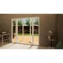 Aluminium French Door - 1500mm White Open Out - 2x 450mm Sidescreens